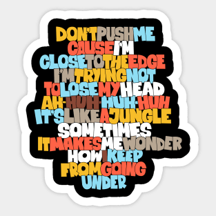 Unleash the Message: Grandmaster Flash Tribute Design with Wildstyle Block Letters Sticker